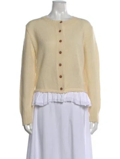 Pre-owned Molly Goddard Lambswool Crew Neck Sweater In Neutral