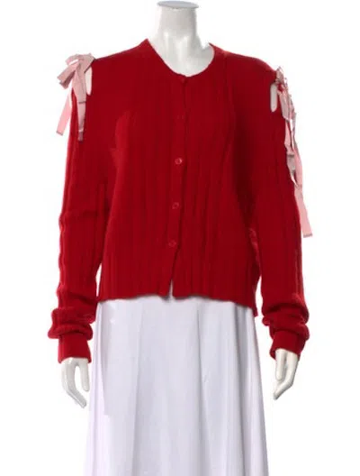 Pre-owned Molly Goddard Lambswool Crew Neck Sweater In Red