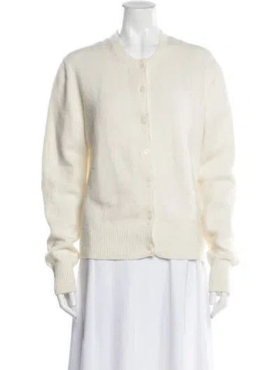 Pre-owned Molly Goddard Lambswool Crew Neck Sweater In White