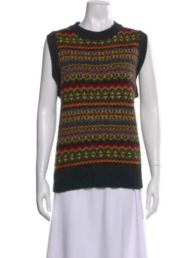 Pre-owned Molly Goddard Lambswool Patterned Sweater In Multi