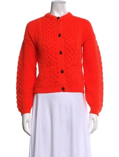 Pre-owned Molly Goddard Lambswool Patterned Sweater In Orange
