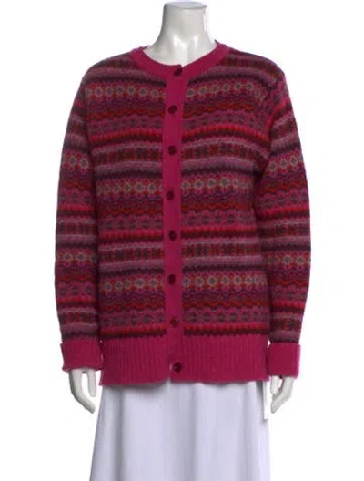 Pre-owned Molly Goddard Lambswool Patterned Sweater In Pink