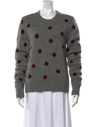 Pre-owned Molly Goddard Lambswool Polka Dot Print Sweater In Grey