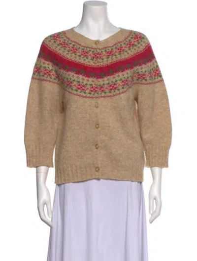 Pre-owned Molly Goddard Lambswool Striped Sweater In Neutral