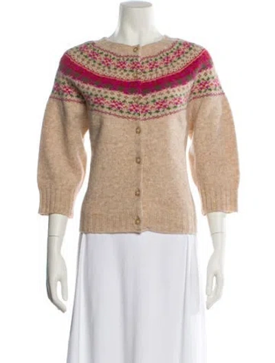 Pre-owned Molly Goddard Lambswool Striped Sweater In Neutrals