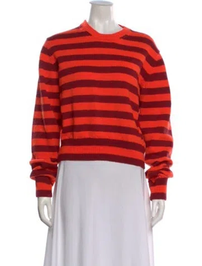Pre-owned Molly Goddard Lambswool Striped Sweater In Orange