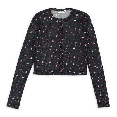 Molly Goddard Large Floral Kacie Black Cardigan