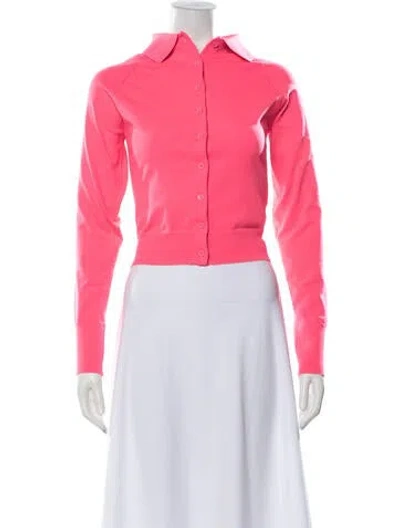 Pre-owned Molly Goddard Long Sleeve Button-up Top In Pink