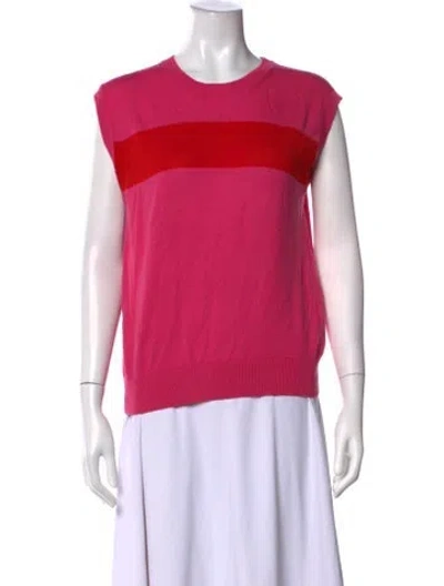 Pre-owned Molly Goddard Merino Wool Crew Neck Sweater In Pink