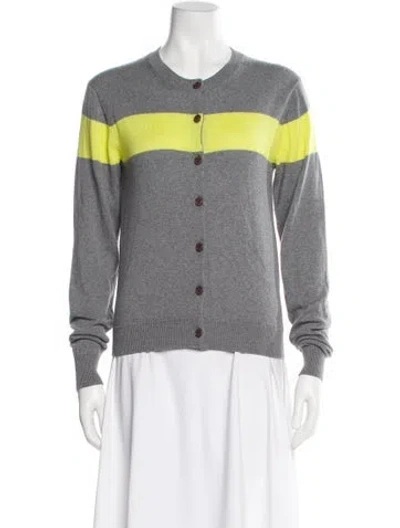 Pre-owned Molly Goddard Merino Wool Striped Sweater In Gray