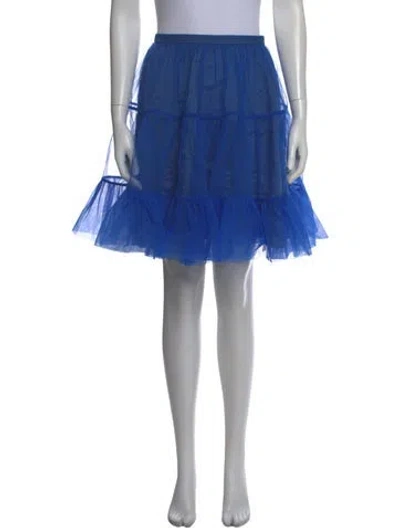Pre-owned Molly Goddard Mesh Accents Mini Skirt In Blue