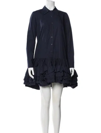 Pre-owned Molly Goddard Mini Dress In Blue
