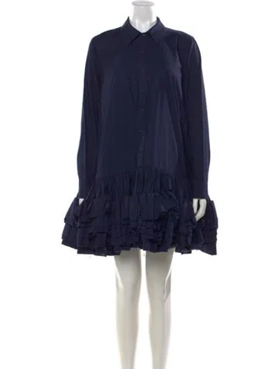 Pre-owned Molly Goddard Mini Dress In Blue