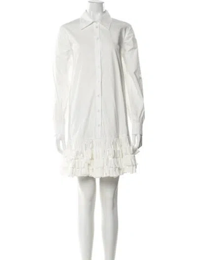Pre-owned Molly Goddard Mini Dress In White