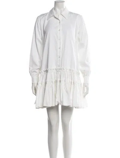 Pre-owned Molly Goddard Mini Dress In White