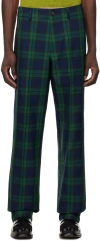 Molly Goddard Navy & Green Nathan Trousers In Navy_green