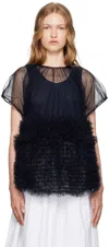 Molly Goddard Navy Rudi Top In Navy