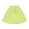Molly Goddard Nonna Apron Lime Flared Skirt In Multi