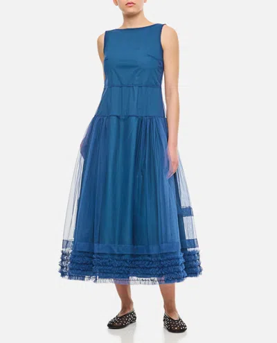 Molly Goddard Nova Midi Dress In Blue