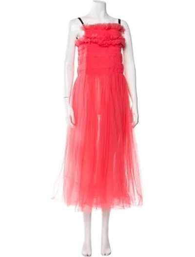 Pre-owned Molly Goddard Nylon Long Dress In Pink