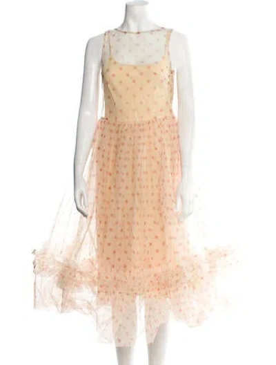 Pre-owned Molly Goddard Nylon Midi Length Dress In Neutral