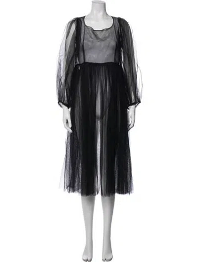Pre-owned Molly Goddard Nylon Midi Length Dress W/ Tags In Blue