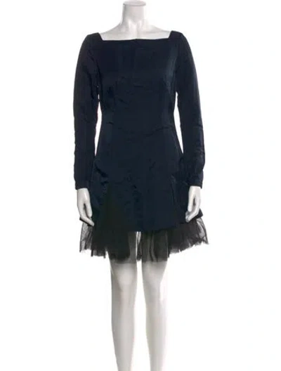 Pre-owned Molly Goddard Nylon Mini Dress In Blue