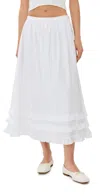 Molly Goddard Olive Skirt White In White