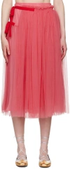 MOLLY GODDARD PINK LOTTIE MIDI SKIRT