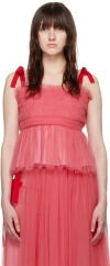 Molly Goddard Pink Lydia Tank Top In Pink