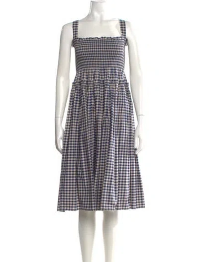 Pre-owned Molly Goddard Plaid Print Midi Length Dress In Multi
