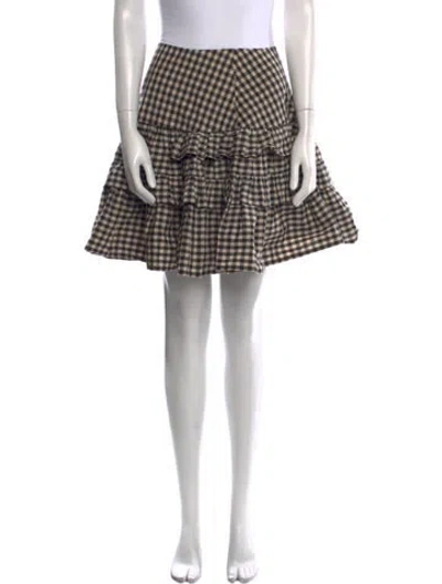 Pre-owned Molly Goddard Plaid Print Mini Skirt In Multi