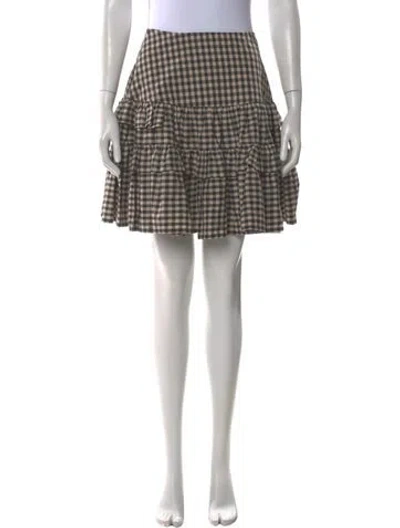 Pre-owned Molly Goddard Plaid Print Mini Skirt In Multi