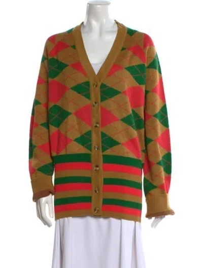 Pre-owned Molly Goddard Printed V-neck Sweater In Neutral