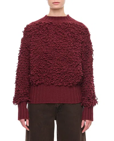 Molly Goddard Sara Wool Ruffle Jumper In Rot