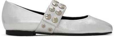 Molly Goddard Silver Carla Ballerina Flats