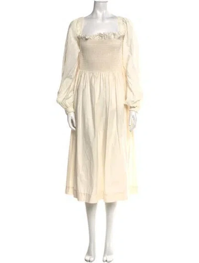 Pre-owned Molly Goddard Square Neckline Knee-length Dress In Neutral