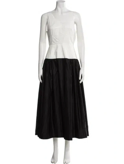 Pre-owned Molly Goddard Square Neckline Long Dress W/ Tags In Gray