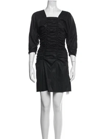 Pre-owned Molly Goddard Square Neckline Mini Dress In Blue
