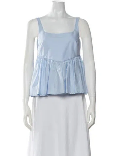 Pre-owned Molly Goddard Square Neckline Sleeveless Top In Blue