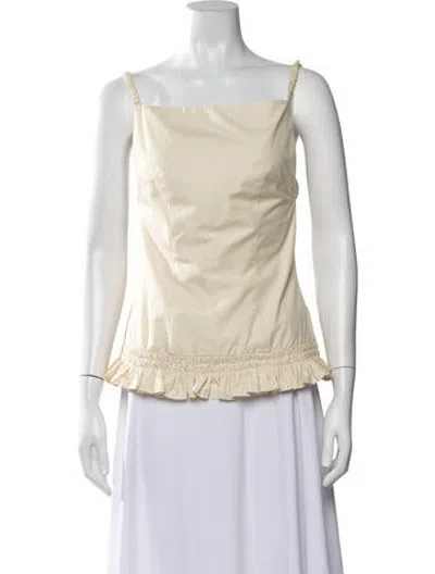 Pre-owned Molly Goddard Square Neckline Sleeveless Top In Pink