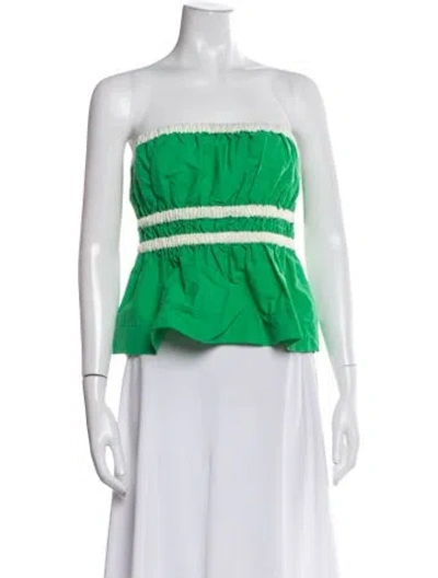 Pre-owned Molly Goddard Strapless Top In Green