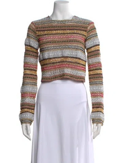 Pre-owned Molly Goddard Striped Crew Neck Sweater In Neutral