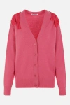 Molly Goddard Sally Frilled Cardigan In Pink