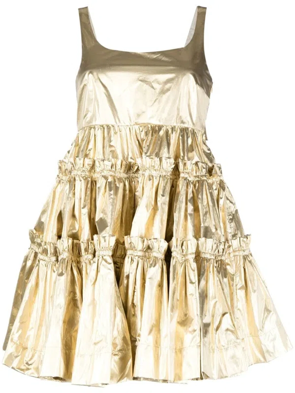 white and gold dress meme 80s Gold Brocade & Black Velvet Strapless Bubble Mini main image 1