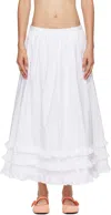 Molly Goddard Olive Skirt White In White
