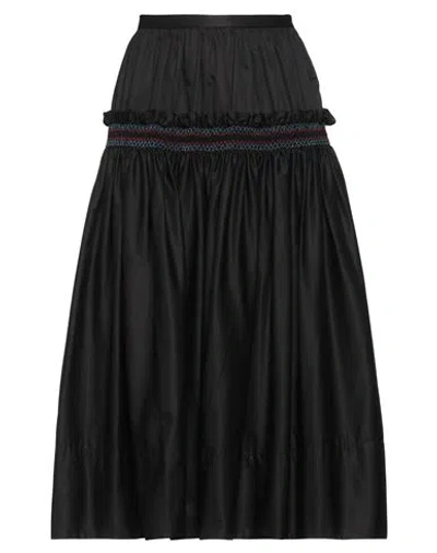 Molly Goddard Woman Midi Skirt Black Size 4 Cotton