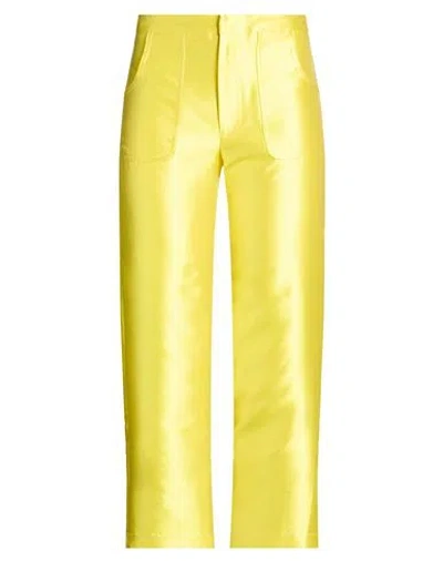 Molly Goddard Woman Pants Yellow Size 4 Polyester, Silk