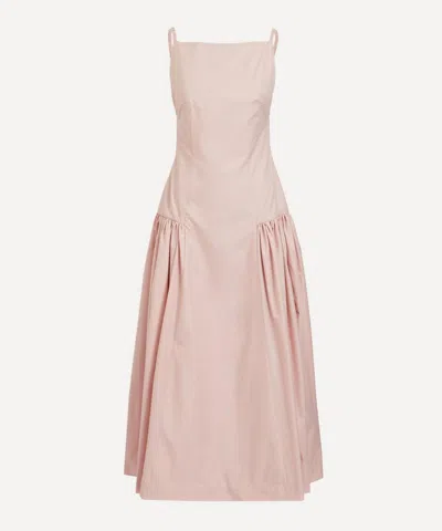 Molly Goddard Women's Emerald Backless Pleated Dress