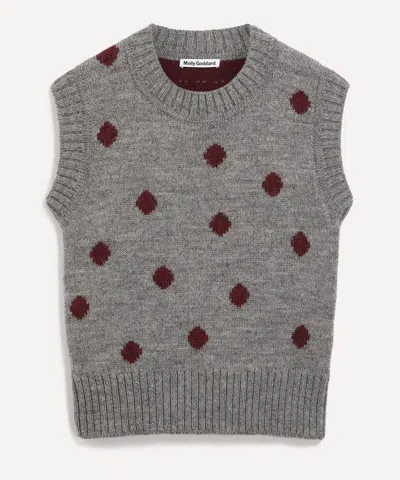 Molly Goddard Women's Ruby Lambswool Polka-dot Vest